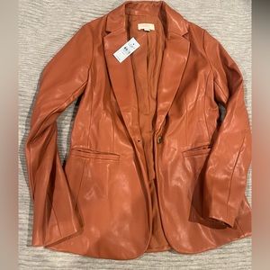 Leather blazer size pxxs